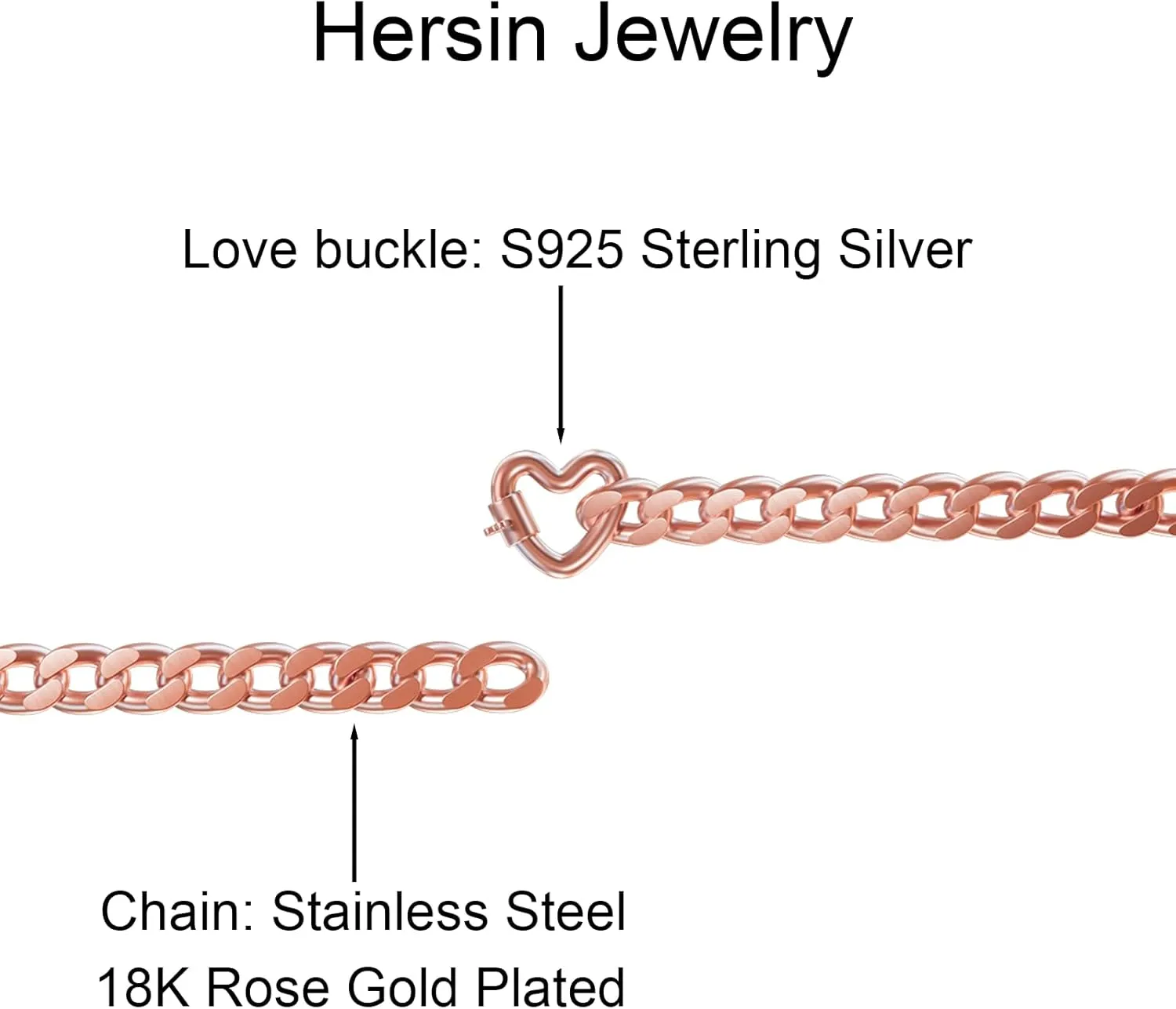 HERSIN Permanent Bracelet Kit  Locking Heart Clasp DIY Bracelet Set for Couples, Friends, and Family  Unique Jewelry for Anniversary