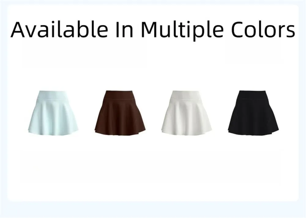 High Waisted Tennis Golf A Line Skirts for Women, Lightweight Athletic Tummy Control Casual Liner A Line Workout Skorts