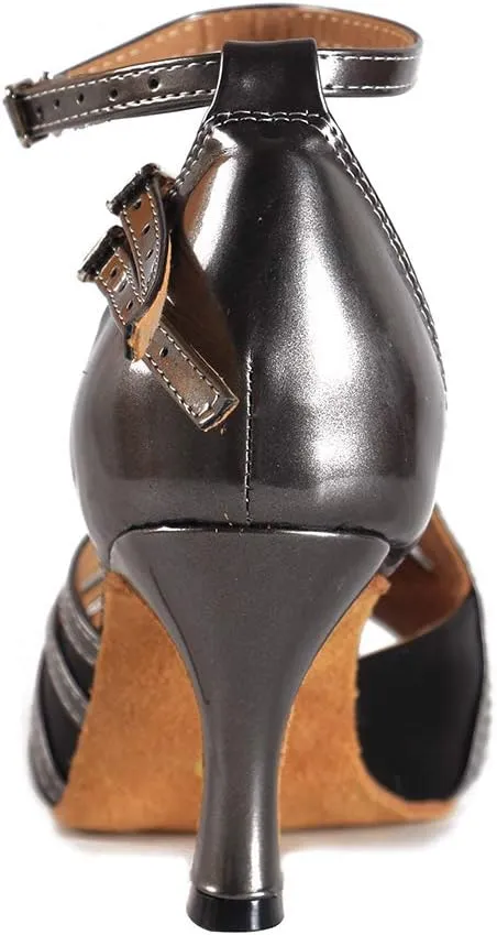 HIPPOSEUS Women Peep Toe Ballroom Dance Shoes High Heel Latin Salsa Dancing Pump,Model L028