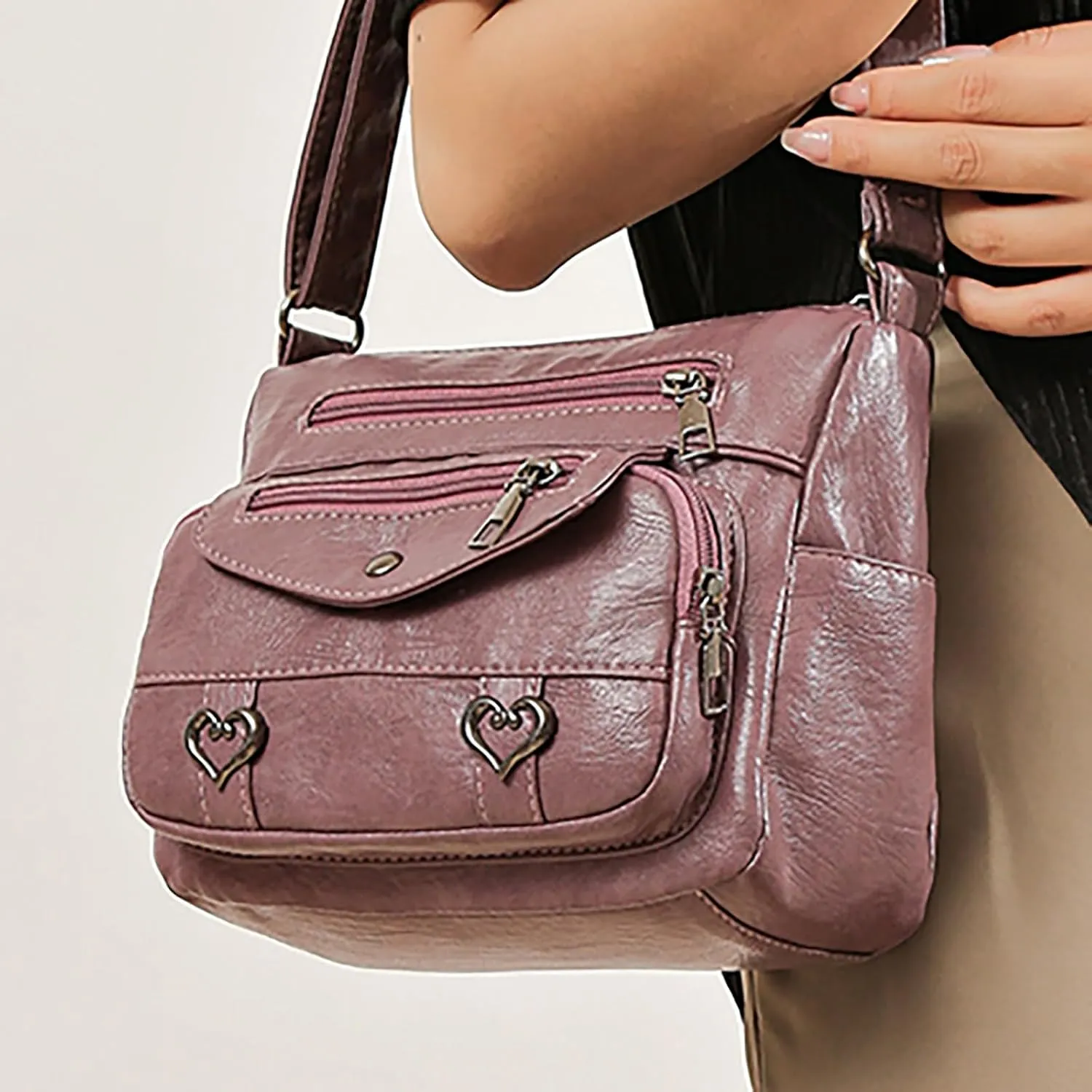 Hobo Crossbody Bags for Women Cute Hobo Tote Handbags Mini Clutch Purses with Zipper Closure Small Makeup Bag(Purple)