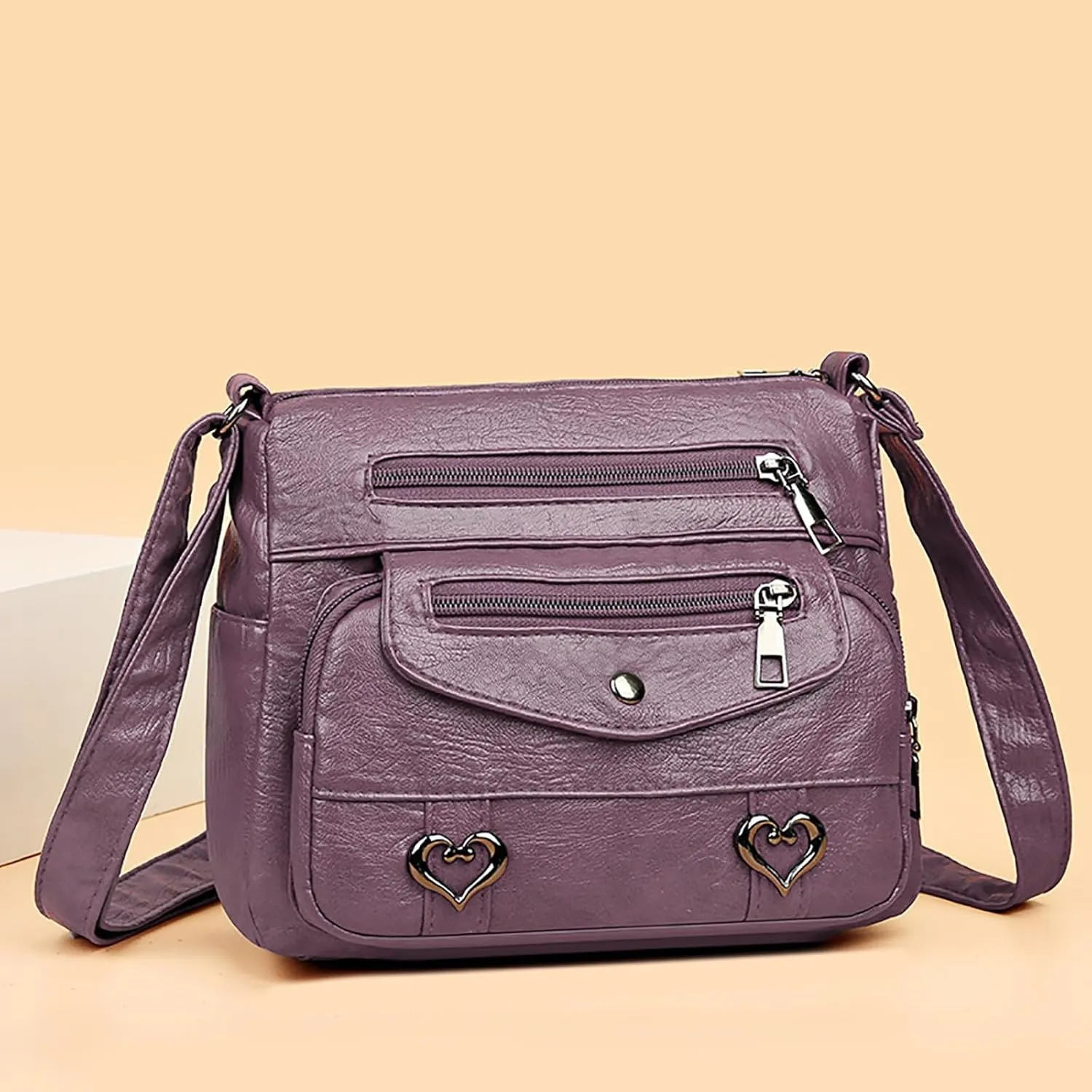 Hobo Crossbody Bags for Women Cute Hobo Tote Handbags Mini Clutch Purses with Zipper Closure Small Makeup Bag(Purple)