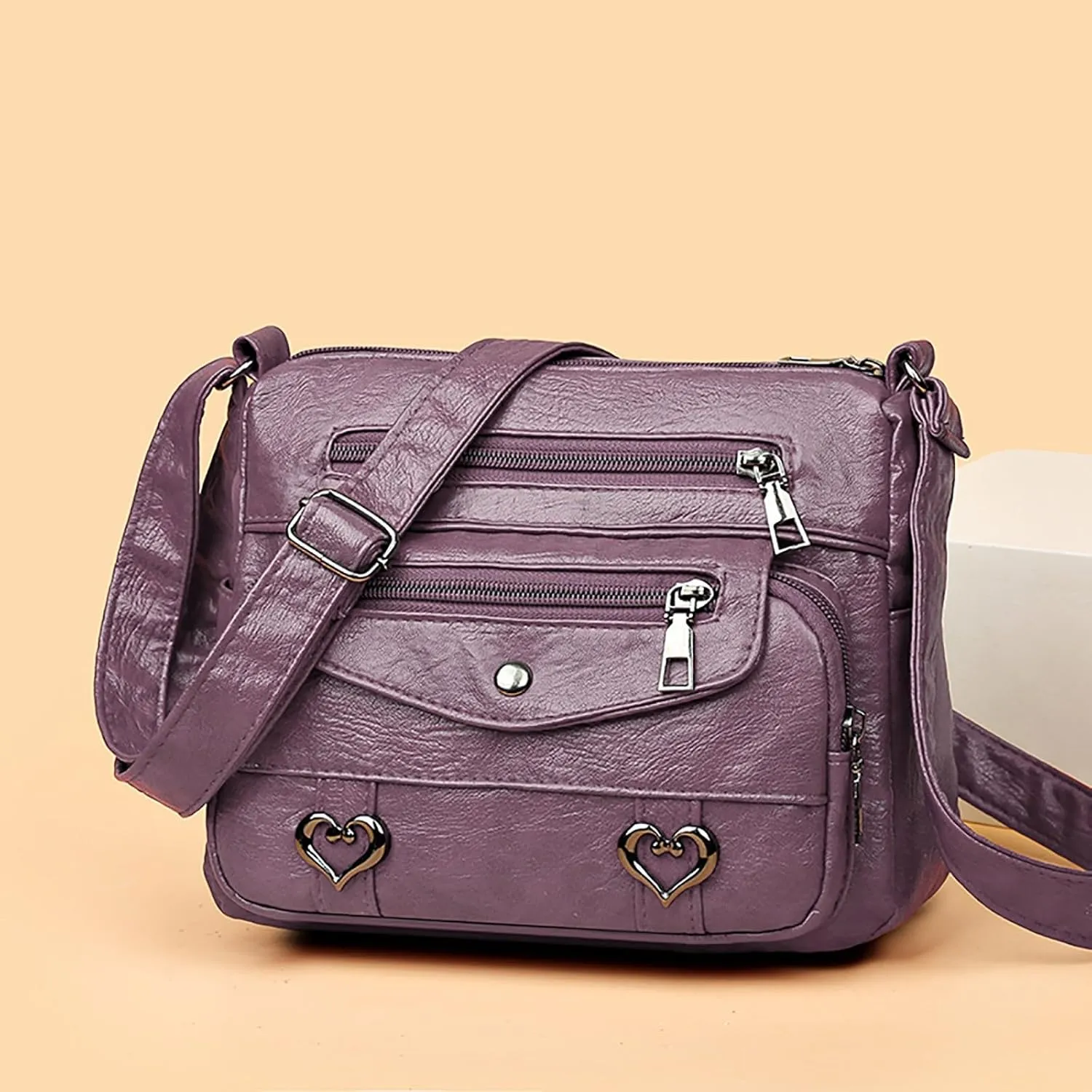 Hobo Crossbody Bags for Women Cute Hobo Tote Handbags Mini Clutch Purses with Zipper Closure Small Makeup Bag(Purple)