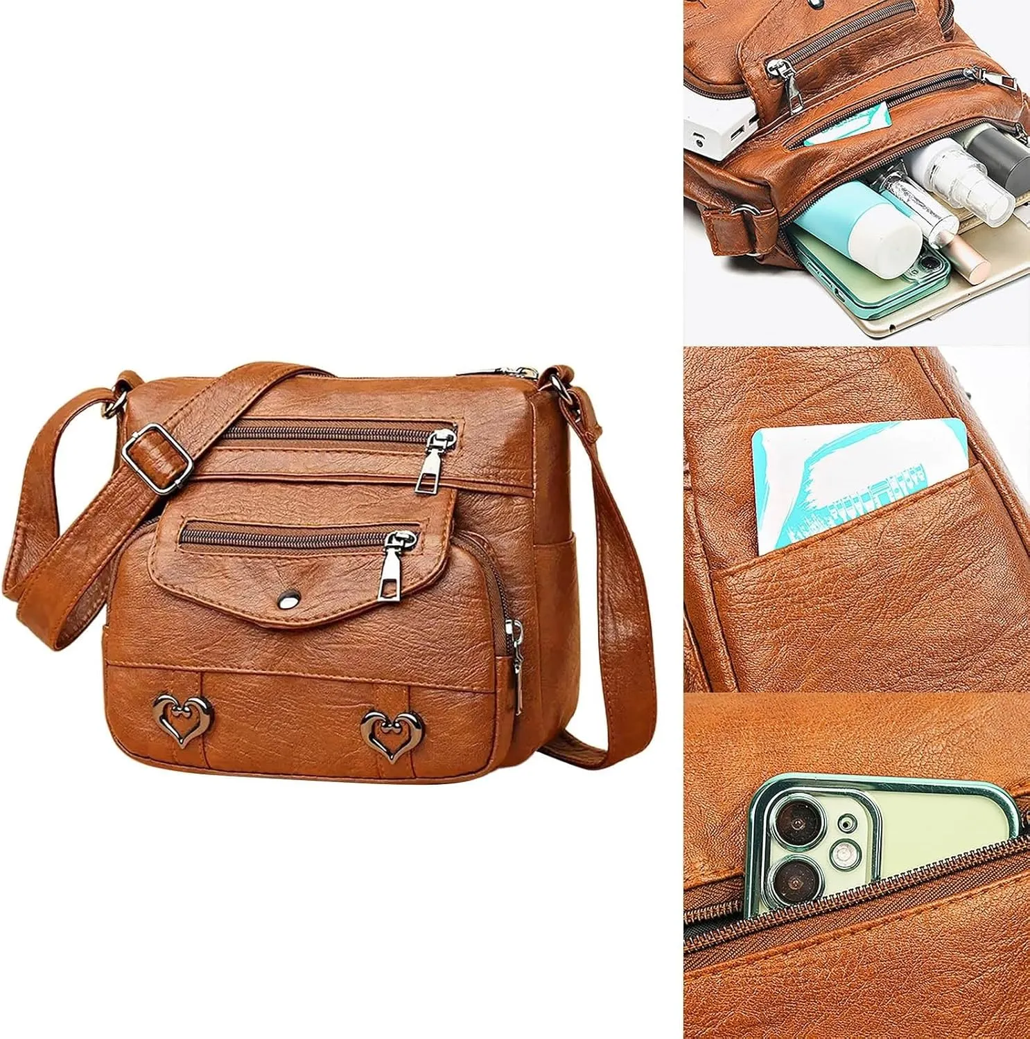 Hobo Crossbody Bags for Women Cute Hobo Tote Handbags Mini Clutch Purses with Zipper Closure Small Makeup Bag(Purple)