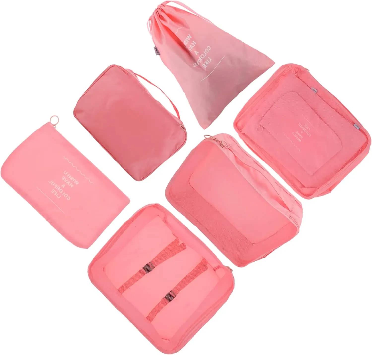 Homoyoyo 1 Set Garment Bags for Travel Tote Bag and Makeup Bag Set Waterproof Portable Clothing Bags