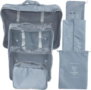 Homoyoyo 7-pc Travel Pouches Set Packing Cubes for Suitcases Luggage Organizers Travel Organizer Bag for Easy Packing
