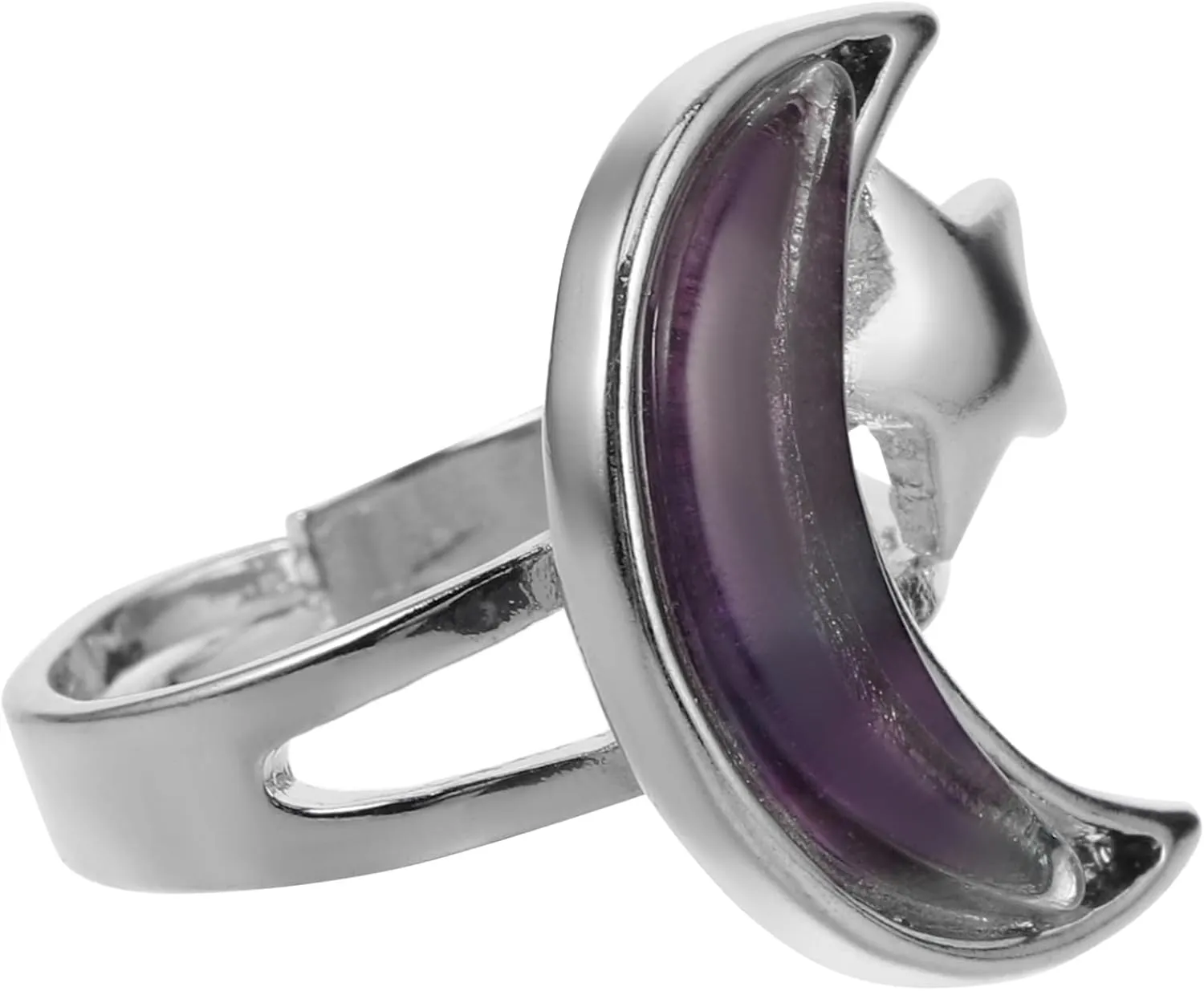 Homoyoyo Couples Matching Rings Star Moon Crystal Ring Unique Vintage Design for Women Men