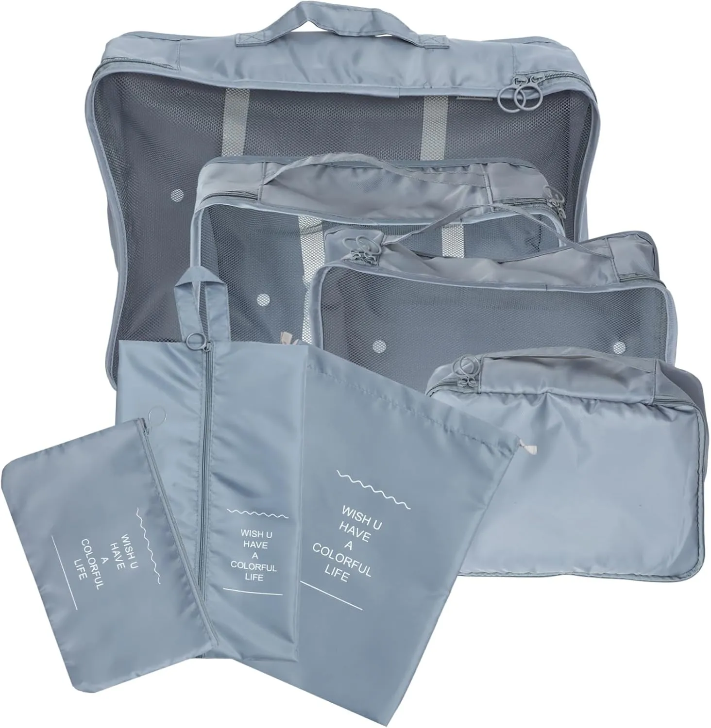 Homoyoyo Luggage Organizer Bags Set of 7 Packing Cubes for Suitcases Travel Organizer Bags for Packing
