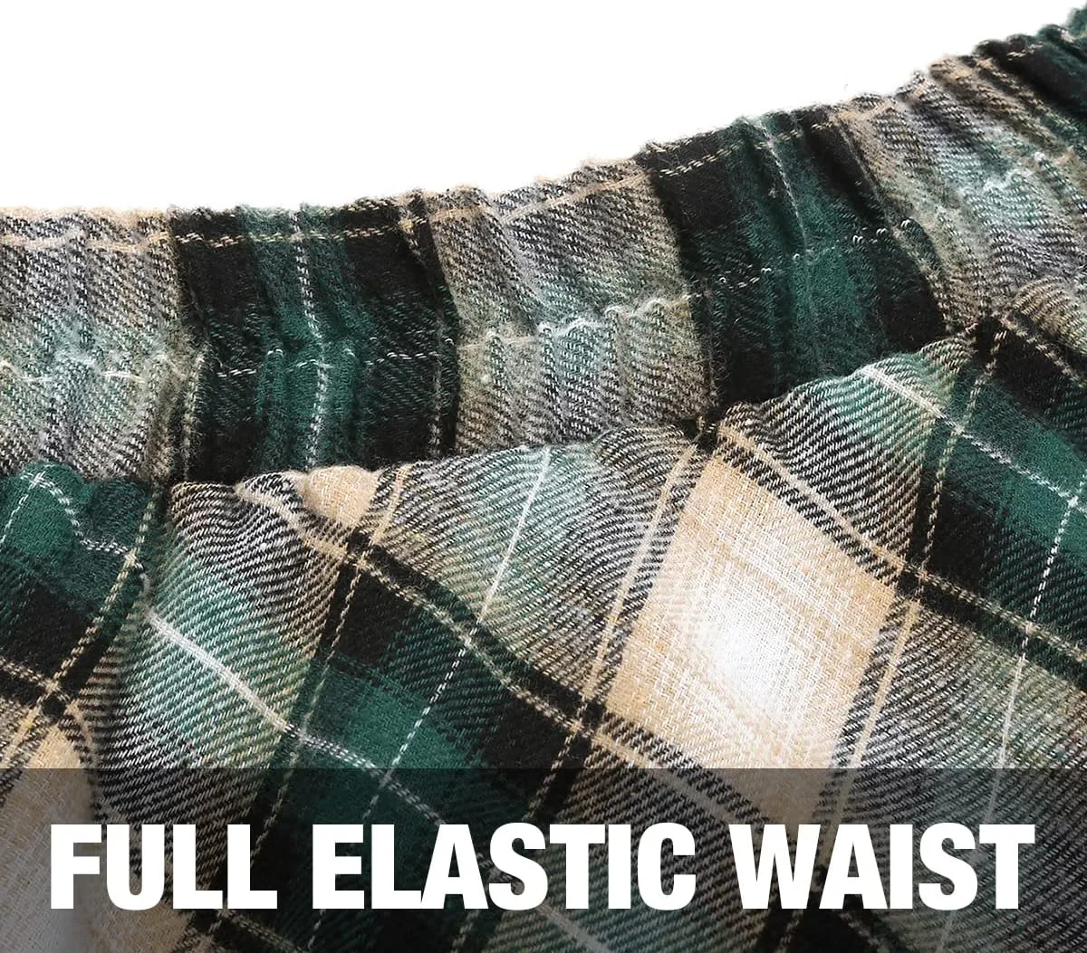 IDEALSANXUN Womens Plaid Skirt Elastic Waist A-line Midi Pleated Skirts