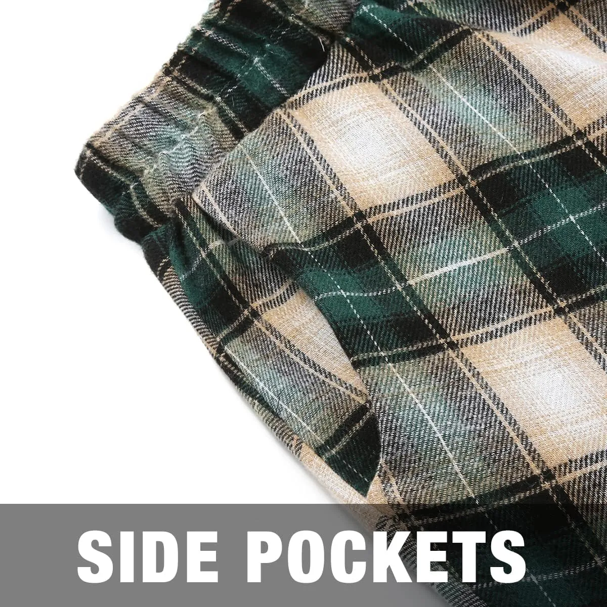 IDEALSANXUN Womens Plaid Skirt Elastic Waist A-line Midi Pleated Skirts