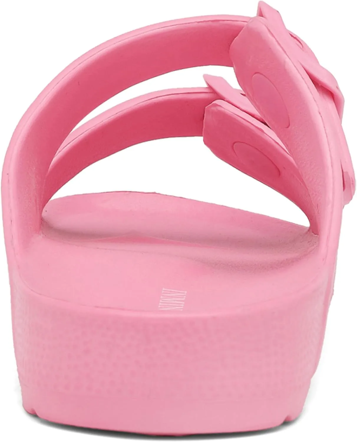 INMINPIN Boys Girls Double Buckle Slide Sandals Comfort Beach Pool Shower Slippers Adjustable Indoor Outdoor Little Kid/Big Kid