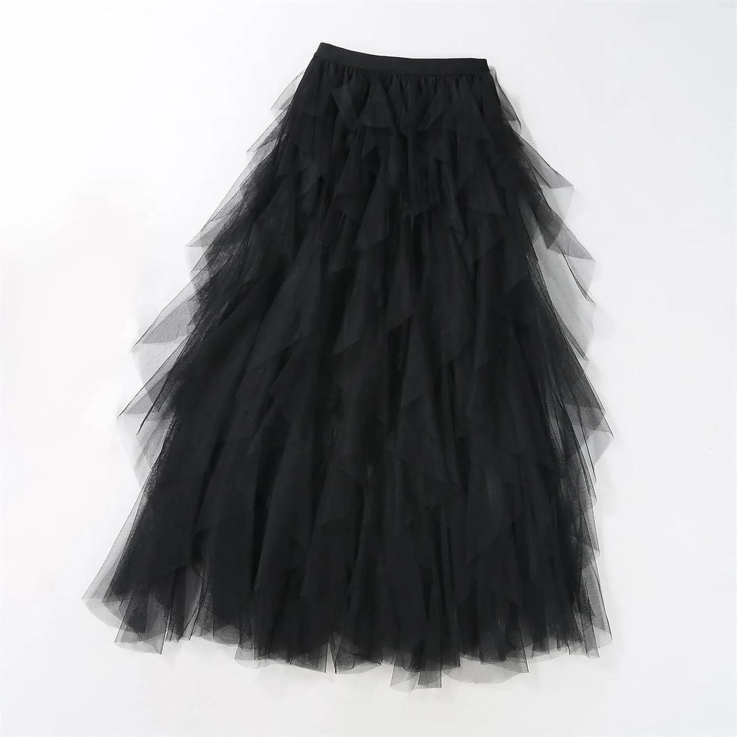 Irregular Mesh Half Length Skirt Women's Spring and Summer Multilayer Cake Skirt Poached Long Skirt Summer Clothing
