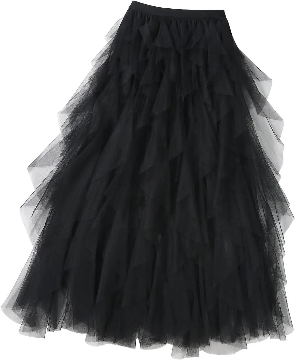 Irregular Mesh Half Length Skirt Women's Spring and Summer Multilayer Cake Skirt Poached Long Skirt Summer Clothing