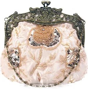 Ladies and Womens Vintage Sequins Handbag Handmade Beaded Evening Clutches Prom wedding Party