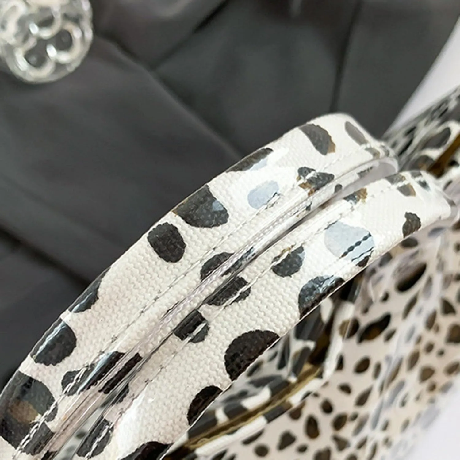 Large Capacity Leopard Print Lazy Wind Bag Fashion Handheld Large Capacity Tote Bag with Pockets And Compartments