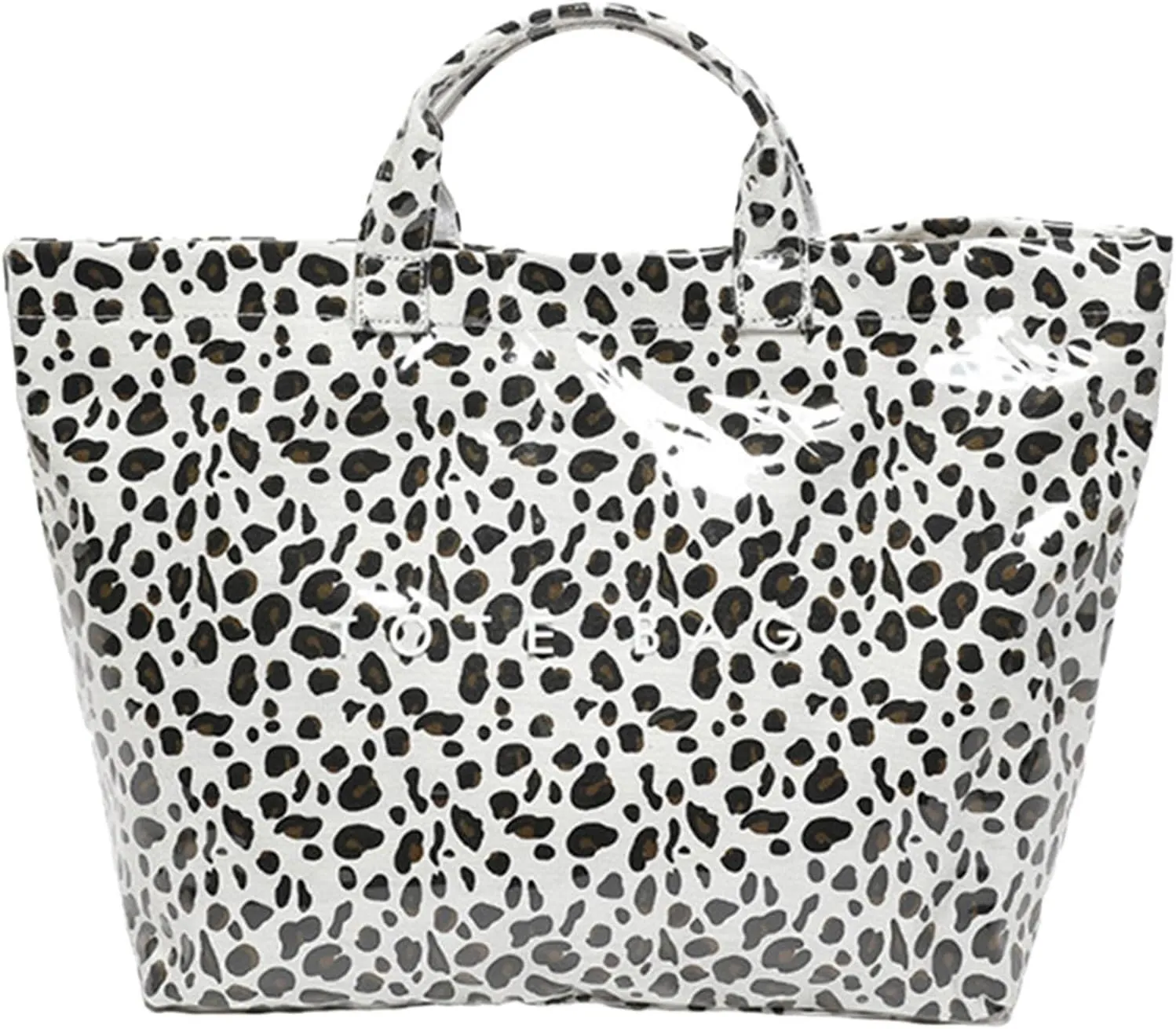 Large Capacity Leopard Print Lazy Wind Bag Fashion Handheld Large Capacity Tote Bag with Pockets And Compartments
