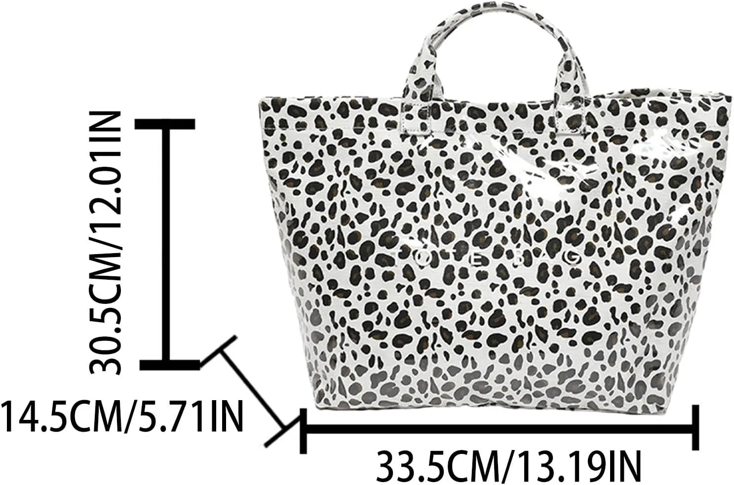Large Capacity Leopard Print Lazy Wind Bag Fashion Handheld Large Capacity Tote Bag with Pockets And Compartments