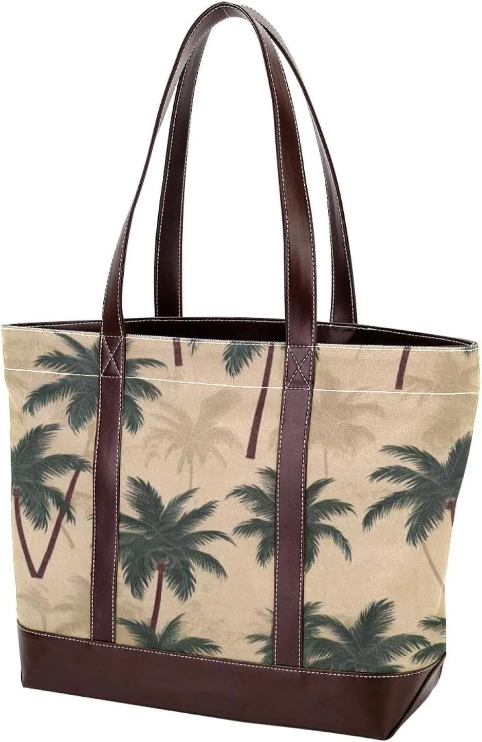 Leaf-466 Tote Bags Durable Leather Canvas Purses and Handbags for Women Top Handle Shoulder Satchel Hobo Bags