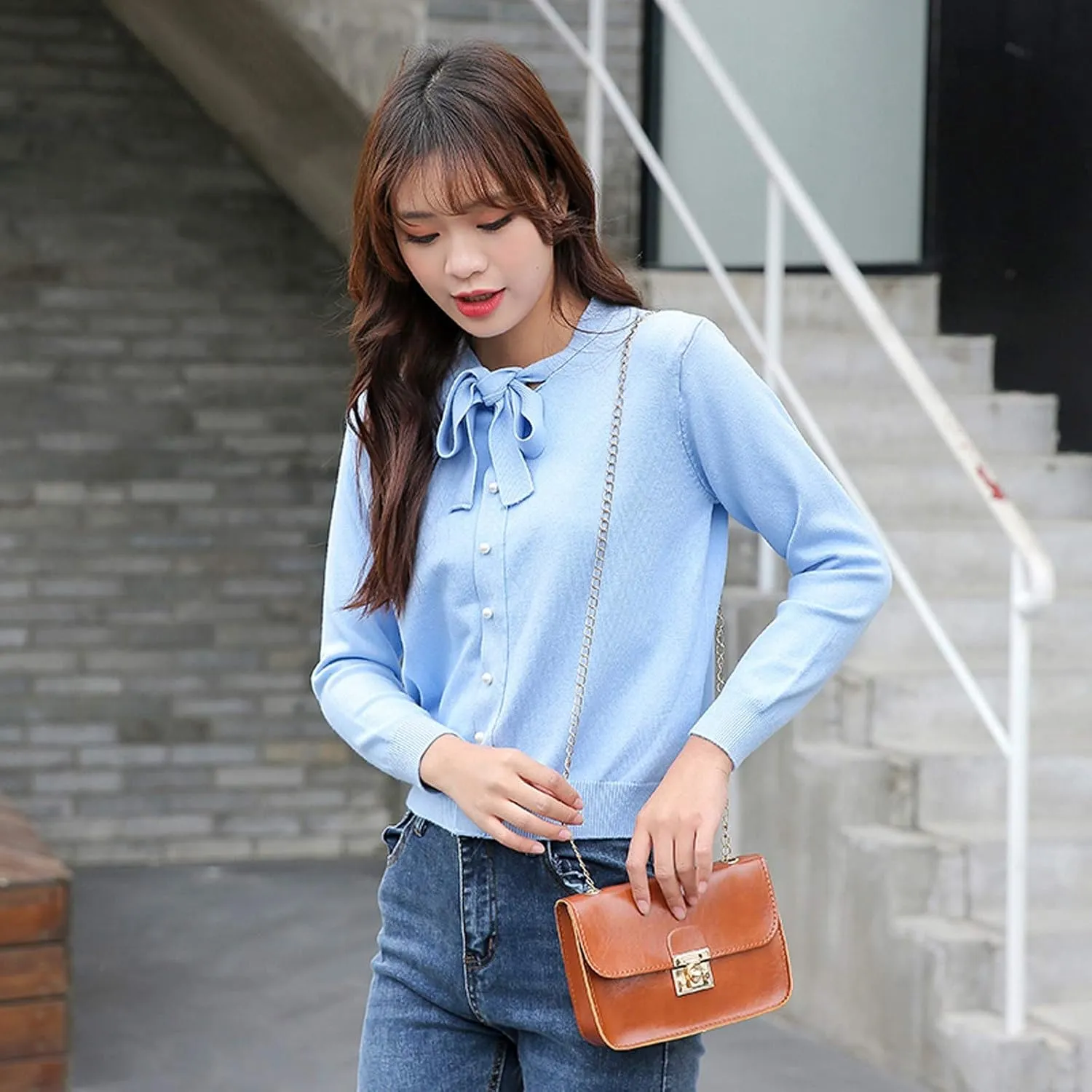 Leather Crossbody Bags for Women Cute Hobo Tote Handbags Mini Clutch Purses with Zipper Closure Transparent Bag(Brown)