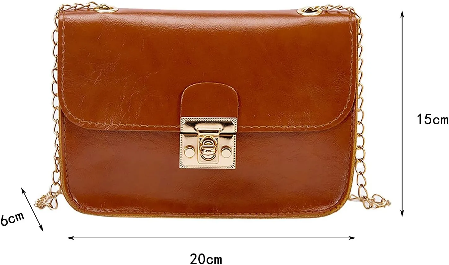 Leather Crossbody Bags for Women Cute Hobo Tote Handbags Mini Clutch Purses with Zipper Closure Transparent Bag(Brown)