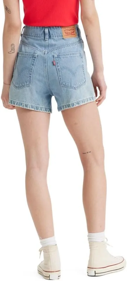 Levi's Women's High Waist Contrast Stitch Mom Shorts