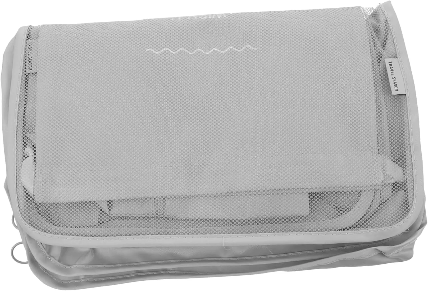 LIFKOME Travel Luggage Packing Cubes Set 7pcs Luggage Organizers for Suitcase Compressed Foldable Underwear Bag Shoe Bag Flat Pocket for Home Travel Gray