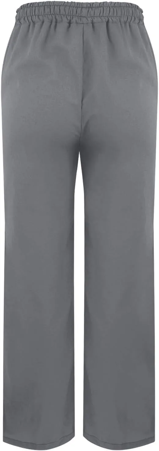 Linen Pants Women High Waisted Elastic Drawstring Beach Pants Casual Loose Lightweight Wide Leg Trousers with Pockets