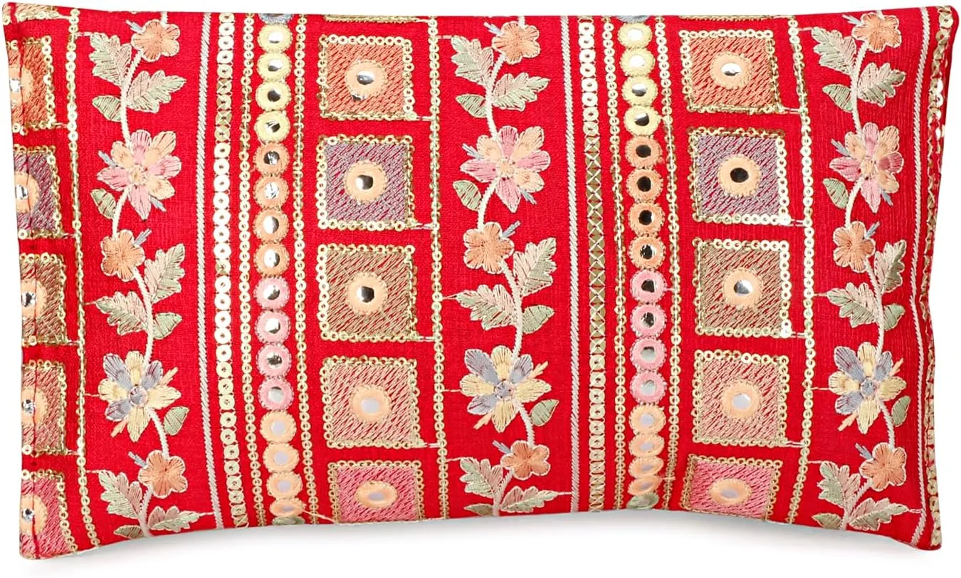 LONGING TO BUY Handcrafted Sling Bag Foldover Clutch For Women, Jaipuri Handicraft Sling Bag For Women