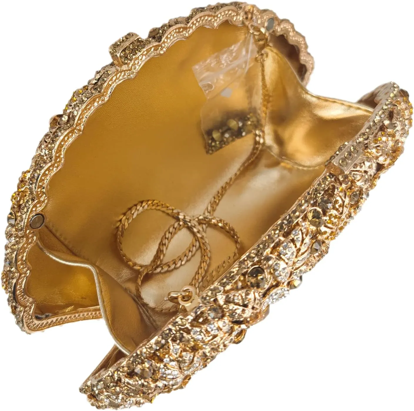 Luxury Women Crystal Clutch Flower Evening Bag Bridal Wedding Purse Party Diamond Handbag