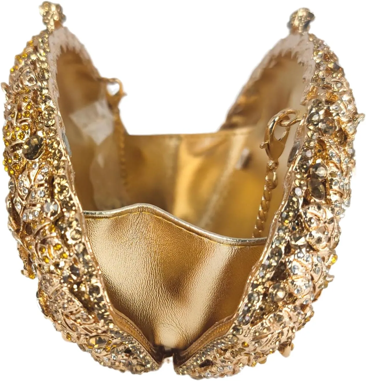 Luxury Women Crystal Clutch Flower Evening Bag Bridal Wedding Purse Party Diamond Handbag