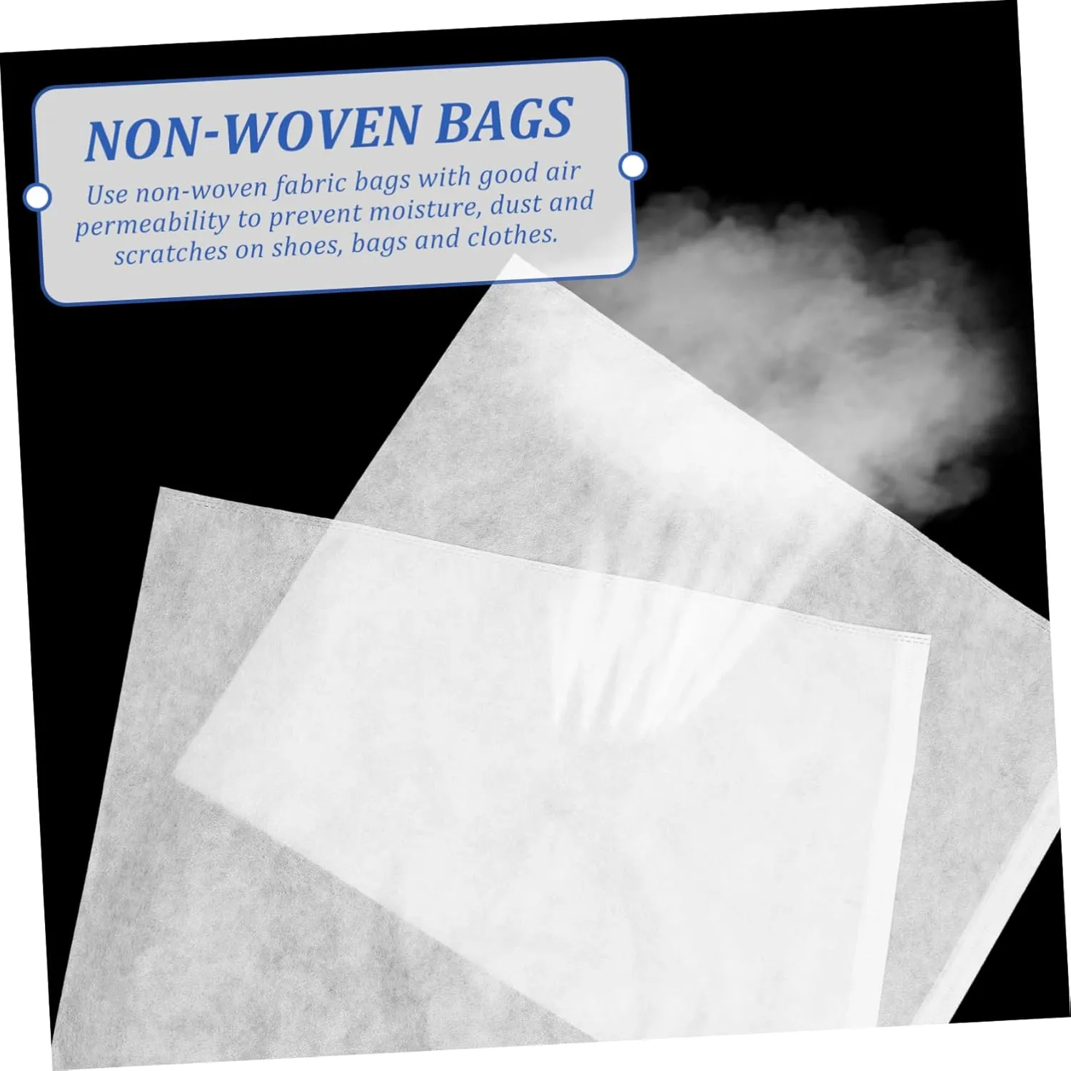 MAGICLULU 1 Set 50Pcs Non Woven Storage Bags for Shoes and Clothes and Packing Bags for Travel and Seasonal Storage Versatile Use for Organizing Luggage and Items