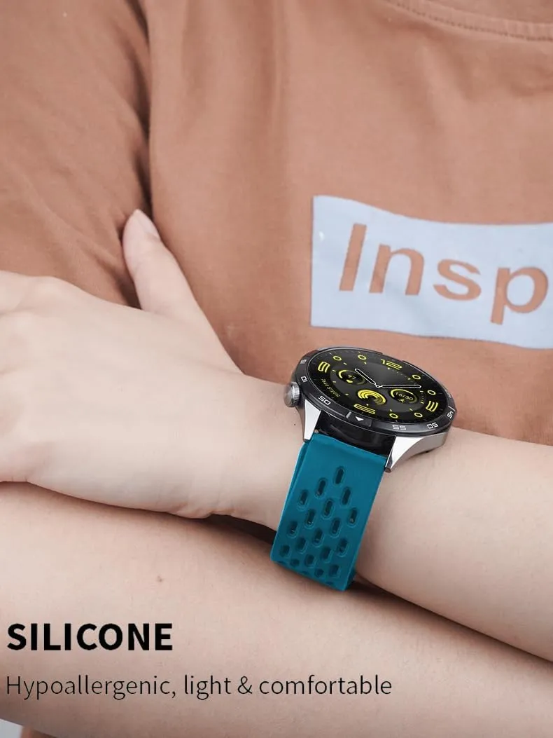 Magnetic Watch Band 18mm 19mm 20mm 22mm Quick Release Silicone Sport Sweatproof Breathable Watch Band for Men Women, Soft Silicone Sport Watch Strap
