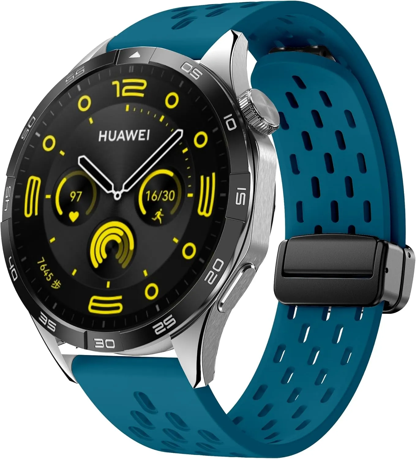 Magnetic Watch Band 18mm 19mm 20mm 22mm Quick Release Silicone Sport Sweatproof Breathable Watch Band for Men Women, Soft Silicone Sport Watch Strap