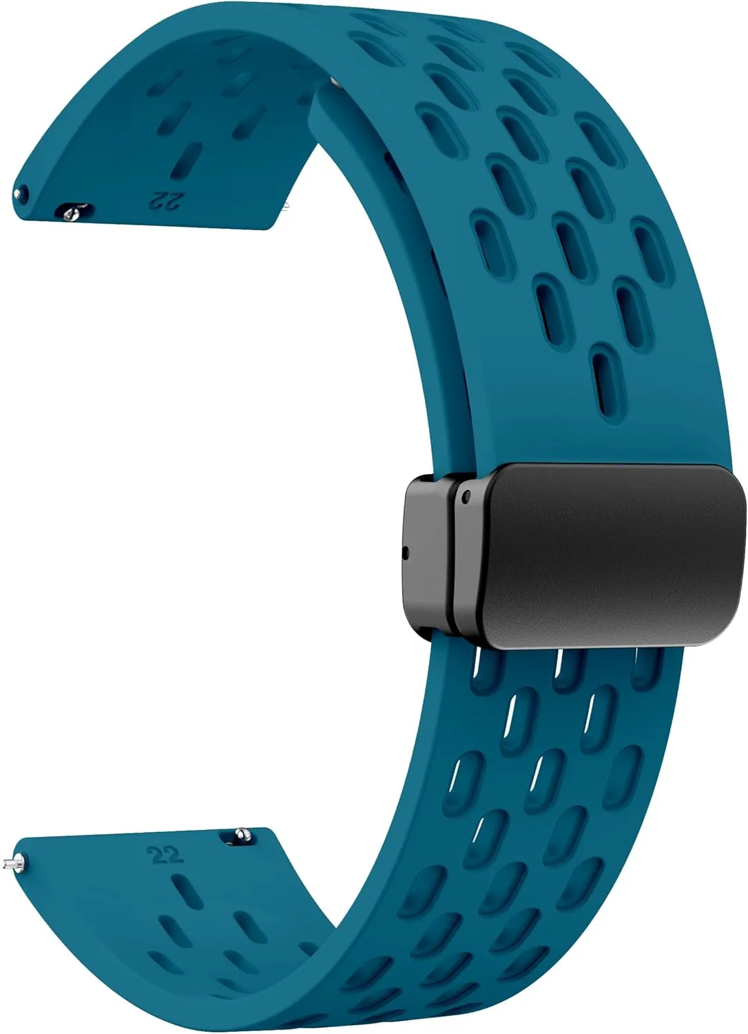 Magnetic Watch Band 18mm 19mm 20mm 22mm Quick Release Silicone Sport Sweatproof Breathable Watch Band for Men Women, Soft Silicone Sport Watch Strap
