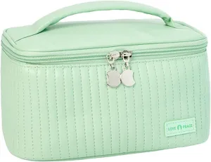 Makeup Bag 2025 New Waterproof PU Leather Large Capacity Portable Makeup Organizer Bag,Toiletry Bag,Travel Cosmetic Bag,Makeup Pouch for Gifts Women Girls Daughter