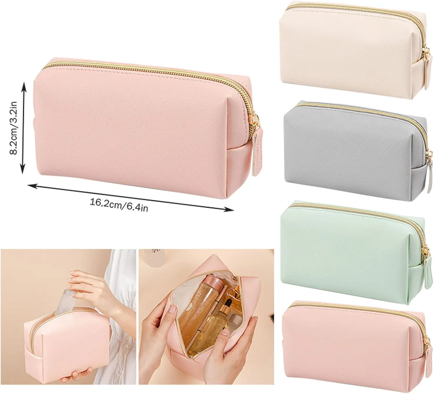 Makeup Bag,PU Leather Large Capacity Waterproof Portable Travel Makeup Bag,Toiletry Bag,Cosmetic Bag,Cute Makeup Bag for Gifts Girls Daughter Women