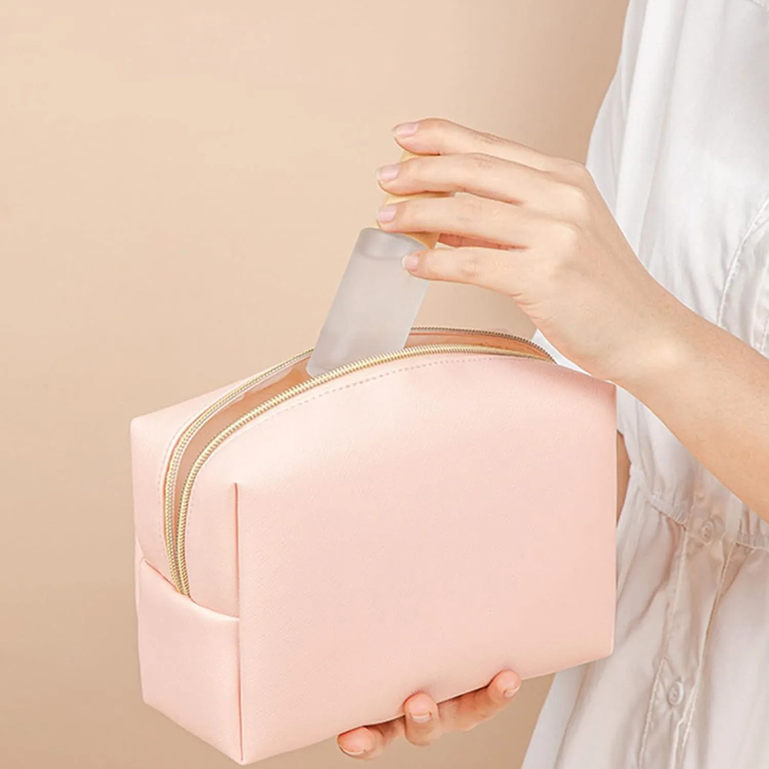Makeup Bag,PU Leather Large Capacity Waterproof Portable Travel Makeup Bag,Toiletry Bag,Cosmetic Bag,Cute Makeup Bag for Gifts Girls Daughter Women