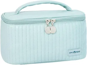 Makeup Bags for Women 2025 New Upgrade Large Capacity PU Leather Waterproof Portable Makeup Organizer Bag,Travel Toiletry Bag,Travel Cosmetic Bag,Small Makeup Bag for Girls Women Daughter Gifts