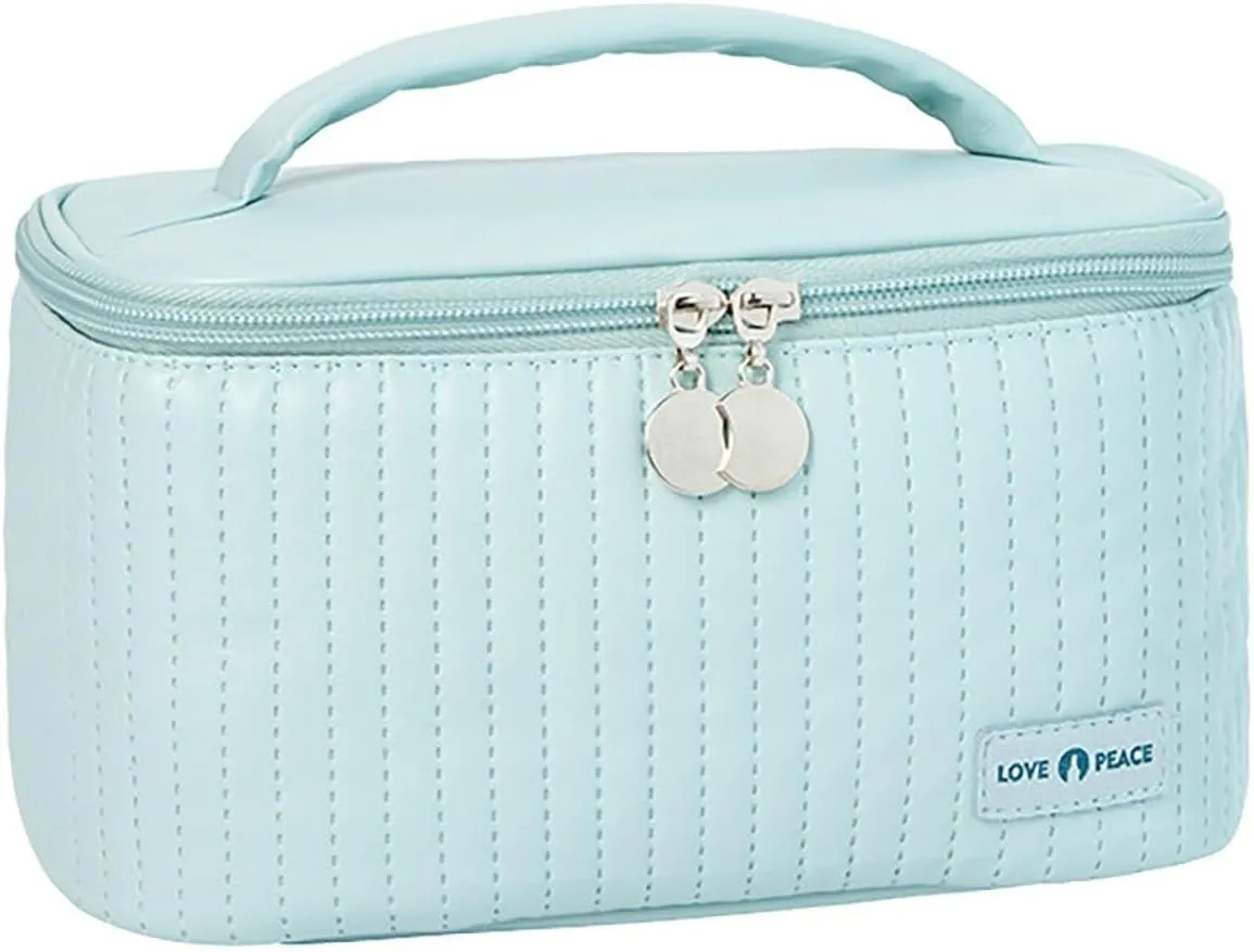 Makeup Bags for Women 2025 New Upgrade Large Capacity PU Leather Waterproof Portable Makeup Organizer Bag,Travel Toiletry Bag,Travel Cosmetic Bag,Small Makeup Bag for Girls Women Daughter Gifts