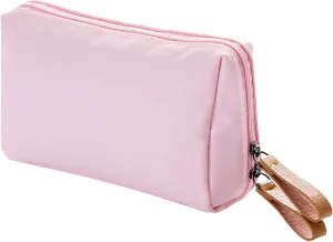 Makeup Bags for Women with Zipper 6.6*4.3 Inch Pu Leather Waterproof Portable Pouch Open Flat Hanging Toiletry Bag for Women Cosmetic Bag for Purse for Women Wife Girlfriend Valentines Day Gifts