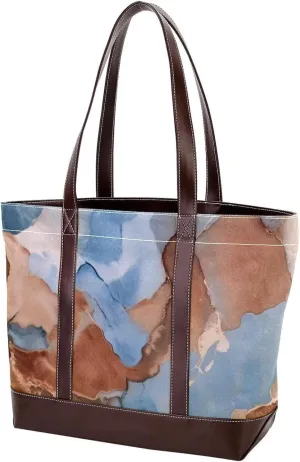 Marble Texture-1396 Tote Bags Durable Leather Canvas Purses and Handbags for Women Top Handle Shoulder Satchel Hobo Bags