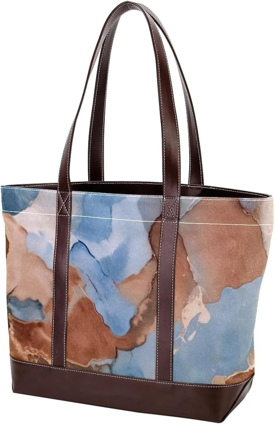 Marble Texture-1396 Tote Bags Durable Leather Canvas Purses and Handbags for Women Top Handle Shoulder Satchel Hobo Bags