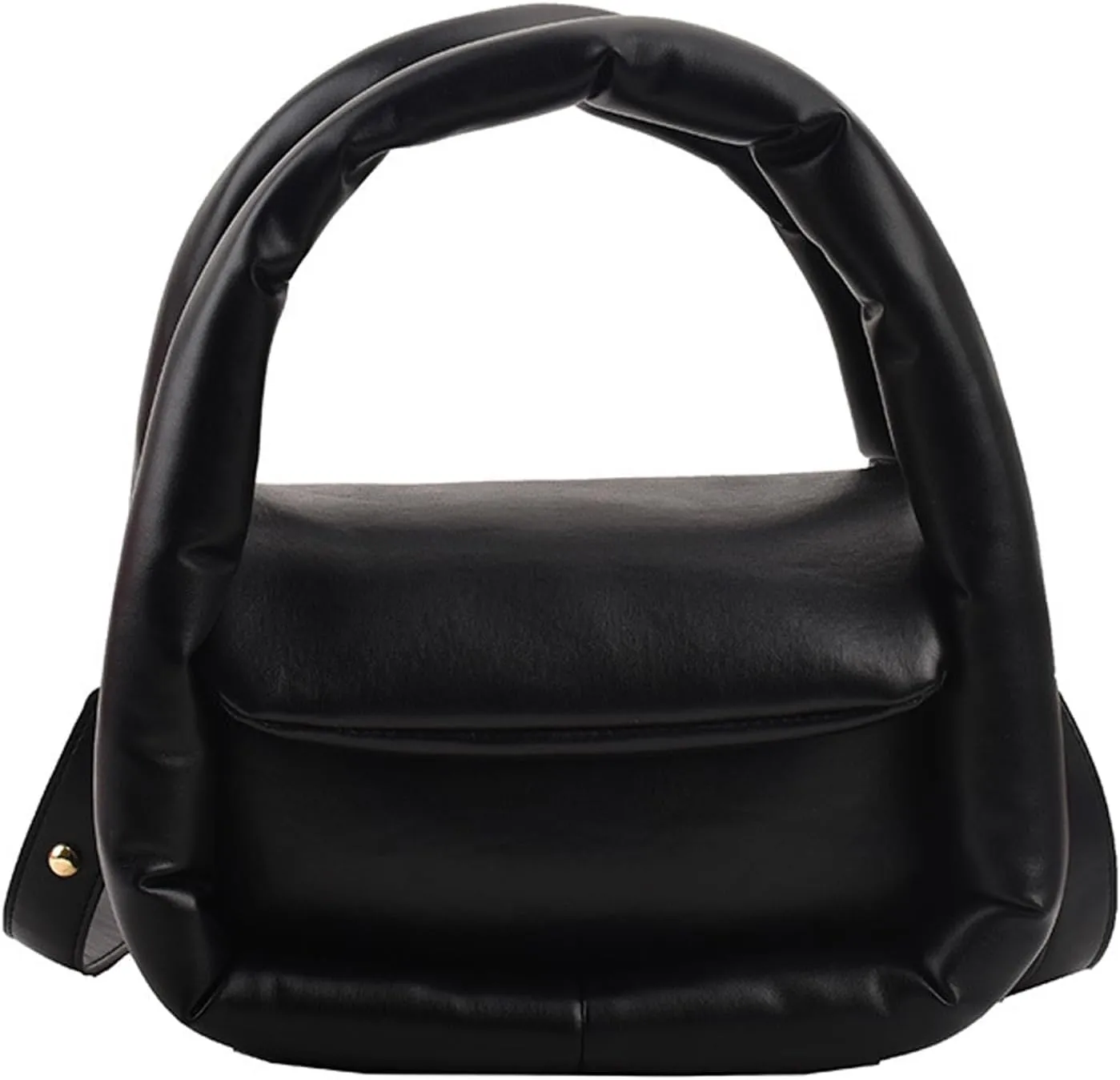 Medium Puffer Bag for Women Padded Pu Leather Satchel Bags Lightweight Top Handle Purses Shoulder Bag Crossbody Bag