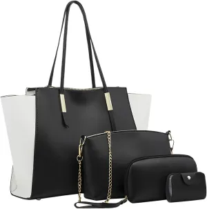Messenger Tote Bag for Women Designer Satchel Handbags Top-Handle Purses with Strap Mothers Day Gifts(Black)