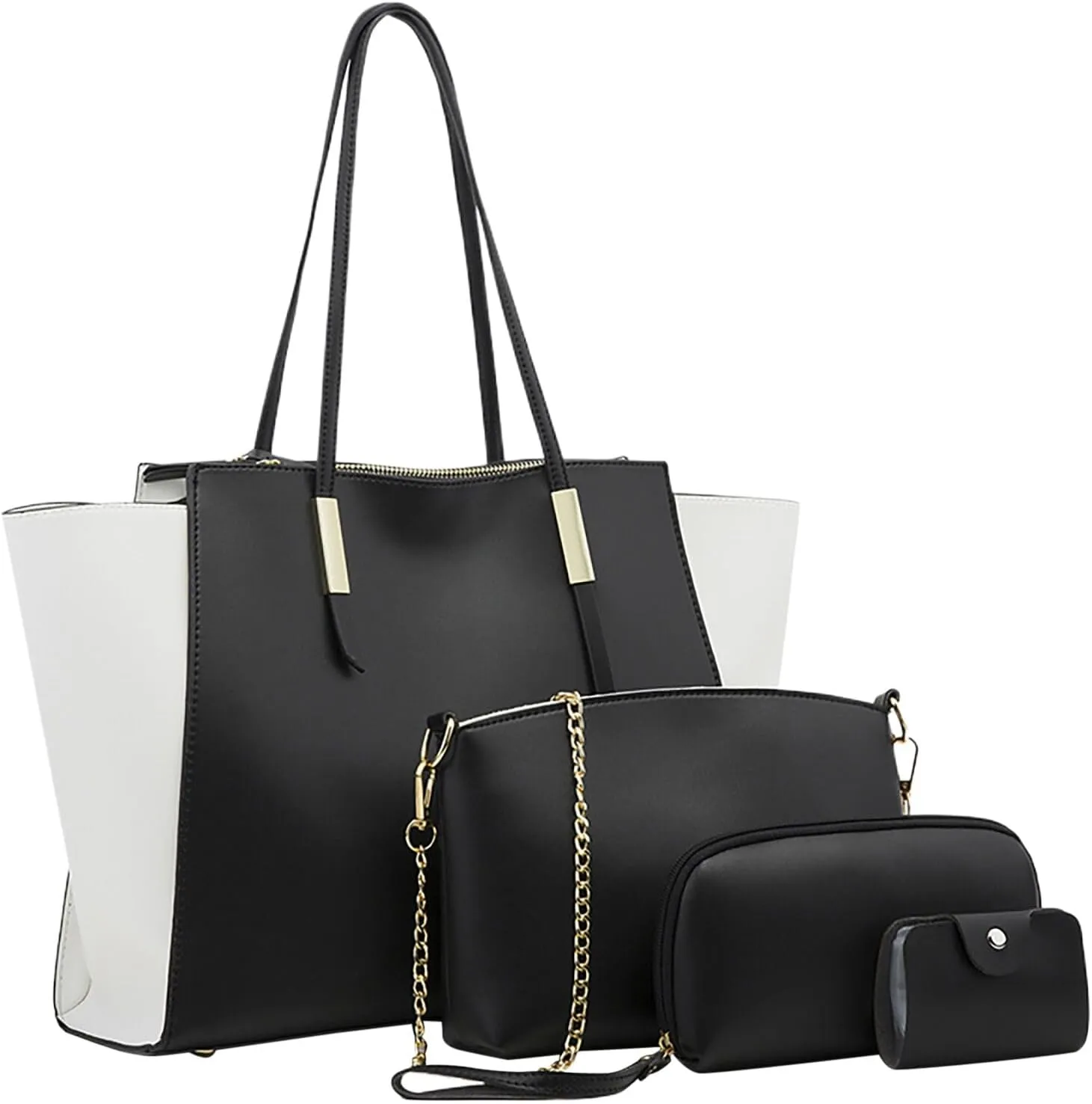 Messenger Tote Bag for Women Designer Satchel Handbags Top-Handle Purses with Strap Mothers Day Gifts(Black)