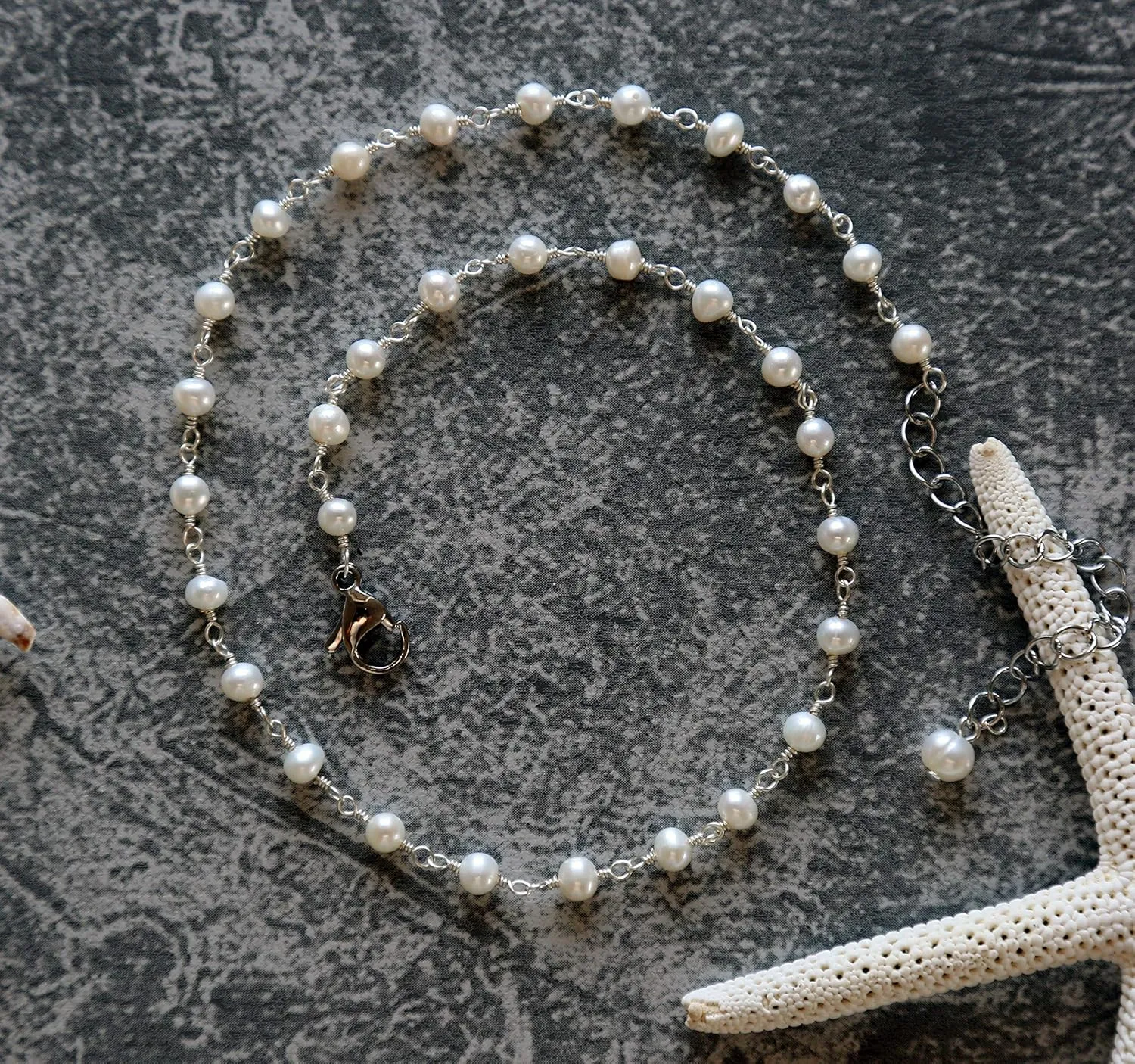 MGR MY GEMS ROCK! Beaded Semi Precious Stone Alternating Stone or Same Stone Collar or Choker Necklace for Wome, 14.50" Long with 3" Extender.