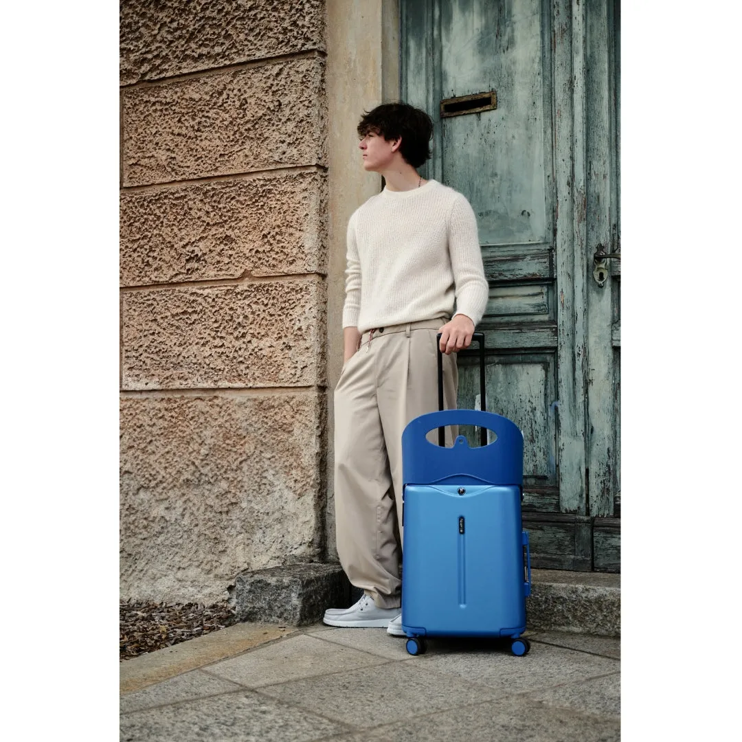 Miamily Cobalt Blue Ride-On Trolley Carry-On Luggage 18 inches