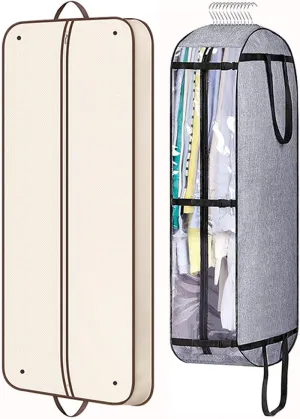 MISSLO 60" Foldable Garment Bags for Travel Bundle with MISSLO Hanging Garment Bags for Travel