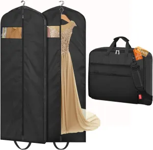 MISSLO 65" Garment Bag Bundle with 43" Carry On Garment Bag