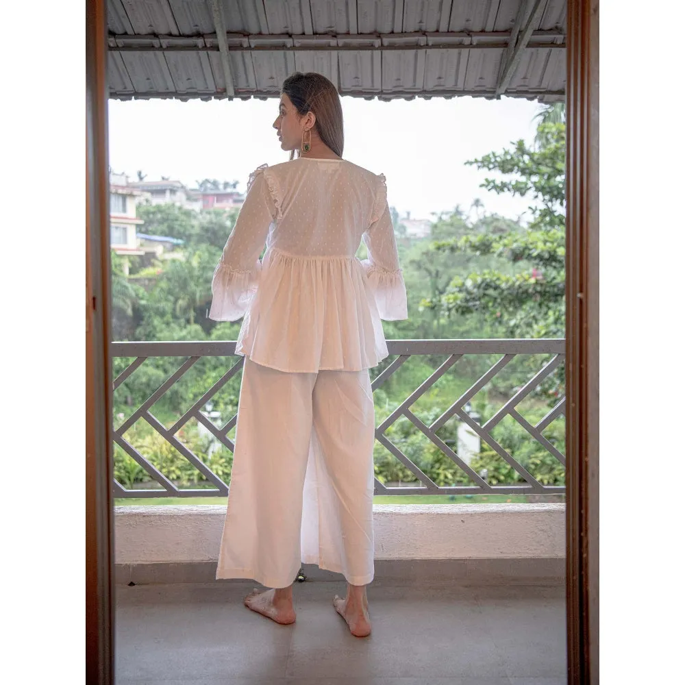 MONK & MEI Mariyam Top & Bottoms White