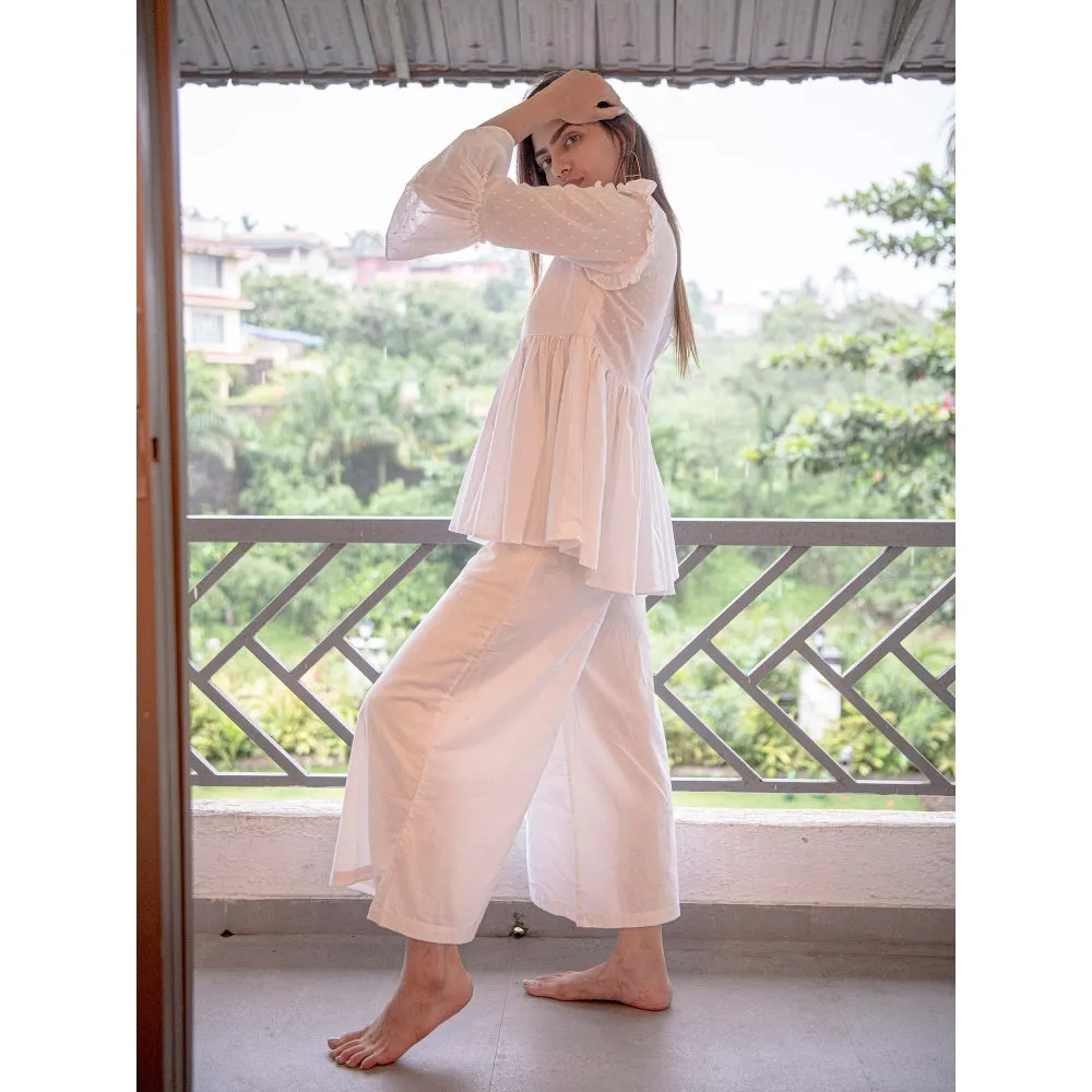 MONK & MEI Mariyam Top & Bottoms White